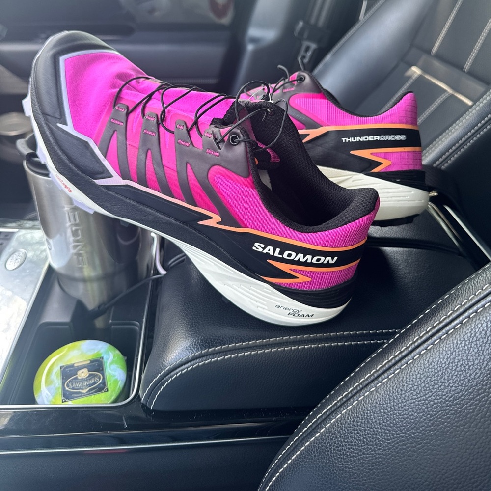 Salomon Thundercross Pink and Black Trail Shoes